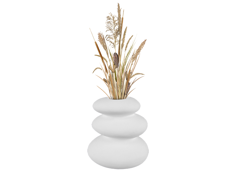 Stoneware Stacked Rock Vase