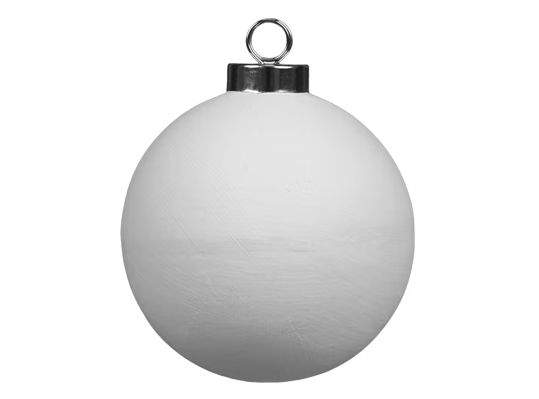 3" Silver Cap Ball Ornament