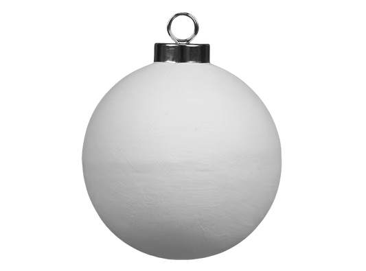 3" Silver Cap Ball Ornament