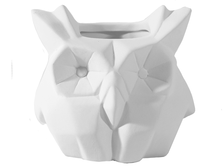 Faceted Owl Planter