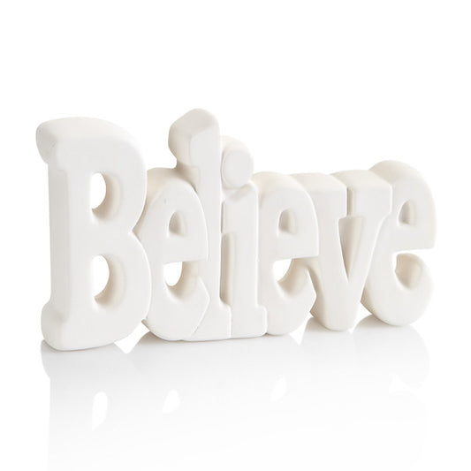 BELEIVE word plaque