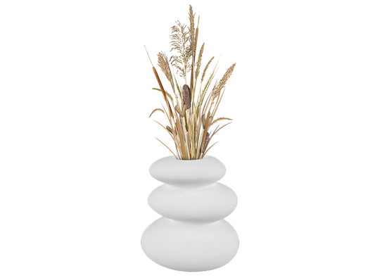 Stoneware Stacked Rock Vase